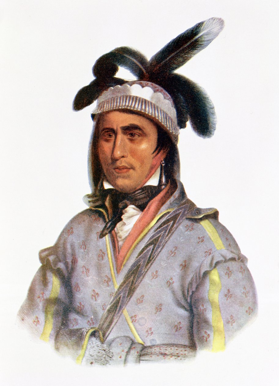 Opothle-Yoholo, a Creek Chief, 1825, ilustrace z 