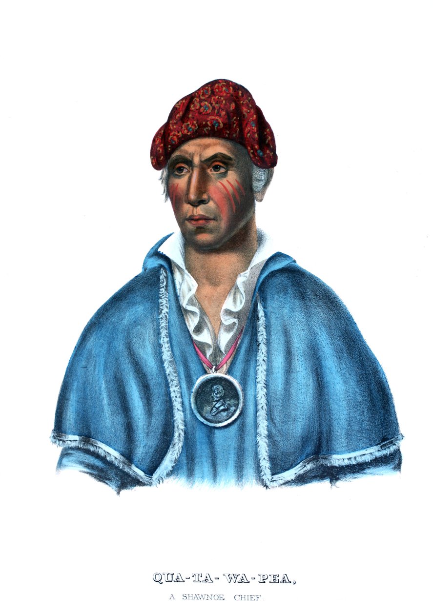 Quatawapea nebo plukovník Lewis od Charles Bird King