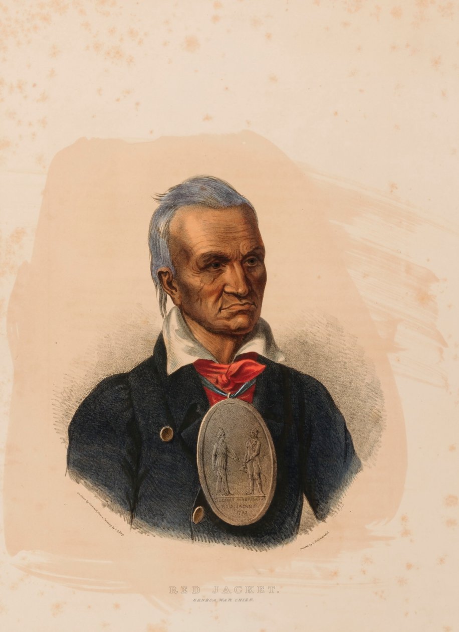 ČERVENÁ BUNDA. SENECKÝ VÁLEČNÝ NÁČELNÍK. od Charles Bird King