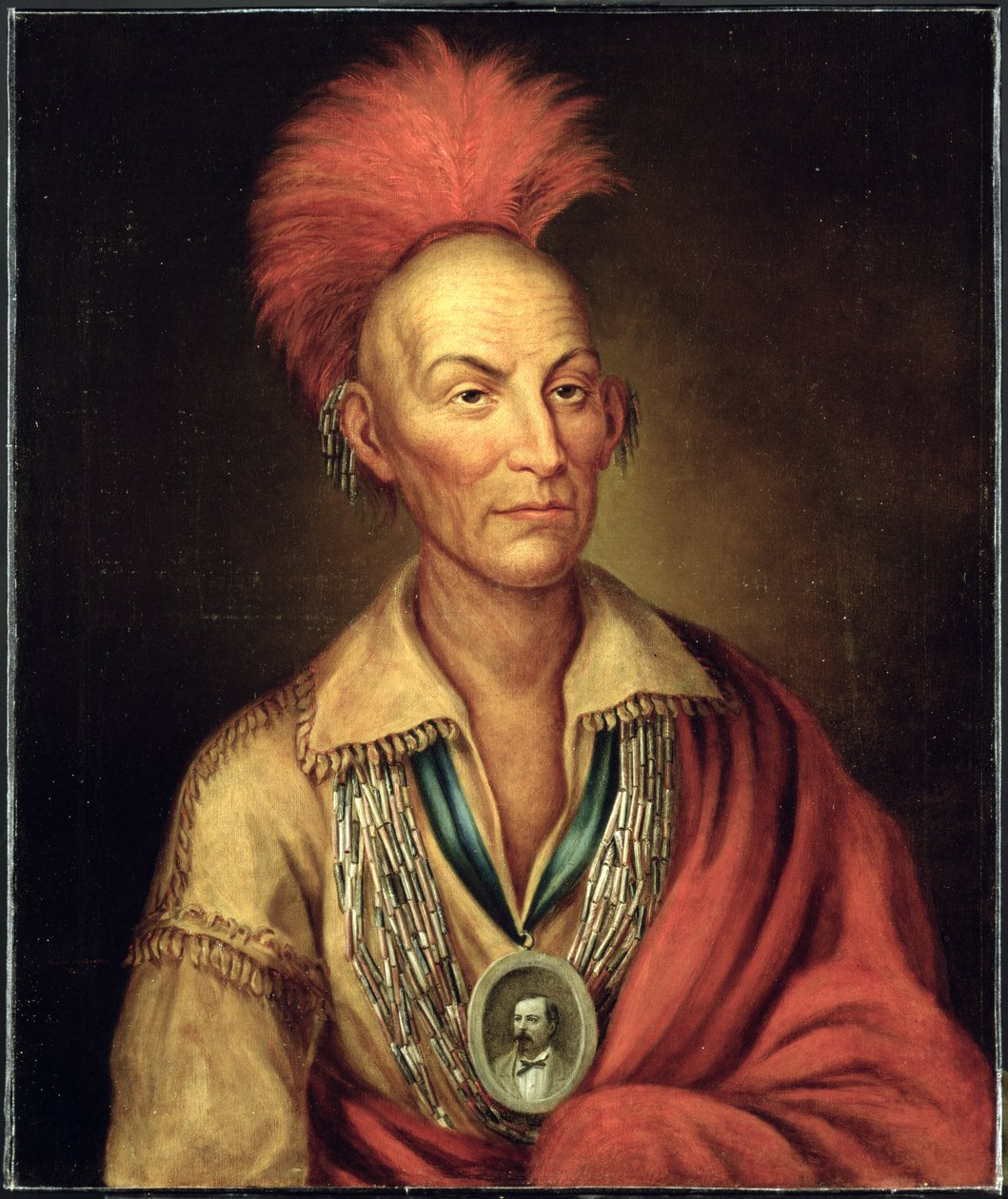 Portrét Black Hawk (1767-1838) od Homera Hendersona kolem roku 1870 od Charles Bird after King