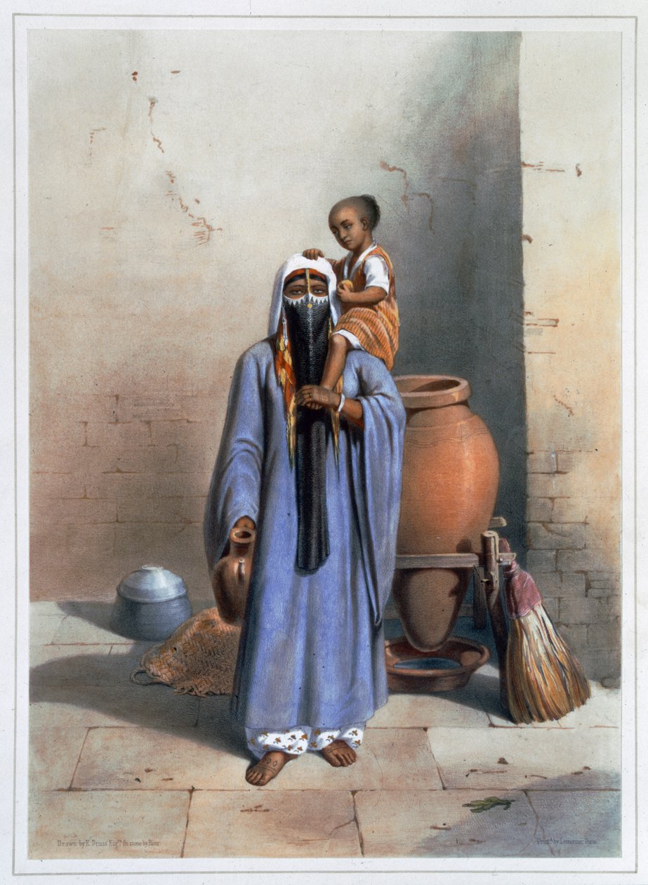 Fellah žena a dítě, 1848 od Charles Bour