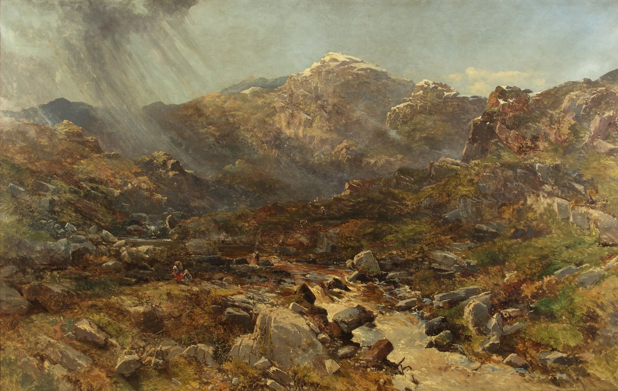 Hlava Nant Francon, Capel Curig, Severní Wales (olej na plátně) od Charles Branwhite