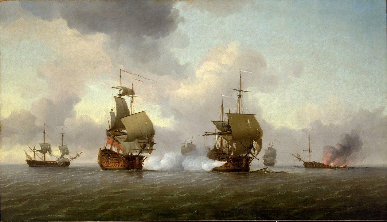 Zajetí lodi Glorioso, 8. října 1747, asi 1747 (olej na plátně) od Charles Brooking