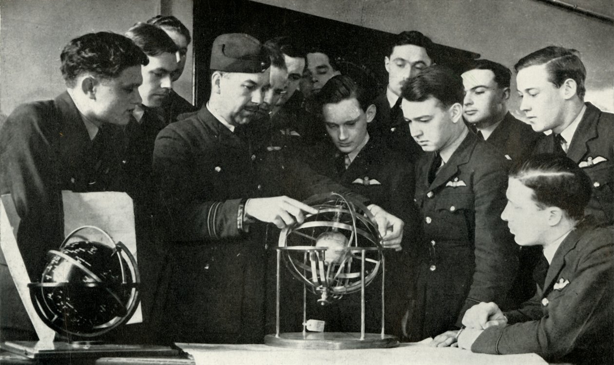 Personál RAF se učil navigaci během druhé světové války, 1941. od Charles Brown