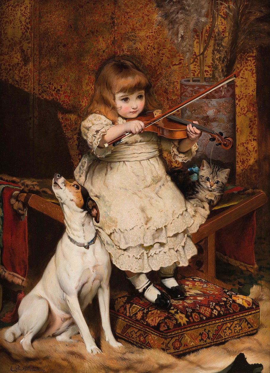 Malý houslista, 1887. od Charles Burton Barber