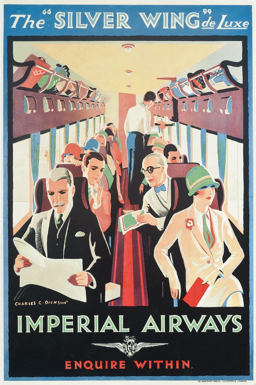 Reklamní plakát Imperial Airways (barevná litografie) od Charles C. Dickson