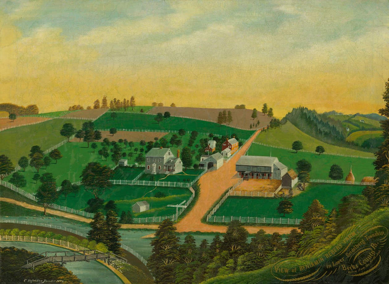 Pohled na farmu Benjamina Rebera, 1872. od Charles C. Hofmann