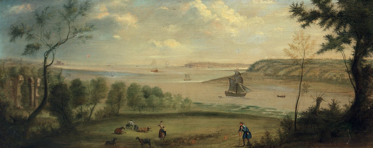 Cestovatel odpočívá v areálu Broke Hall, Suffolk od Charles Catton