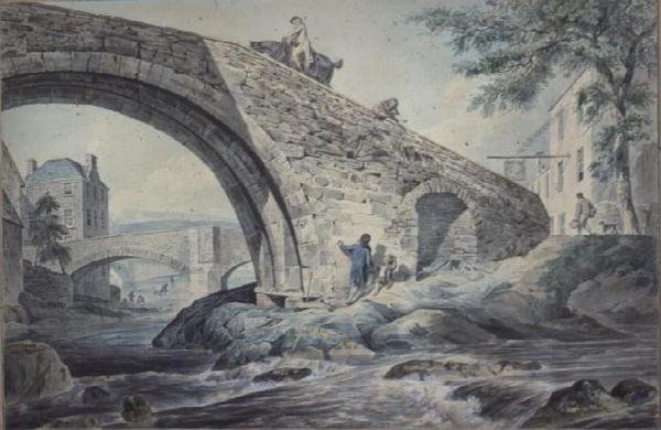 Pohled na mosty v Hawicku od Charles Catton