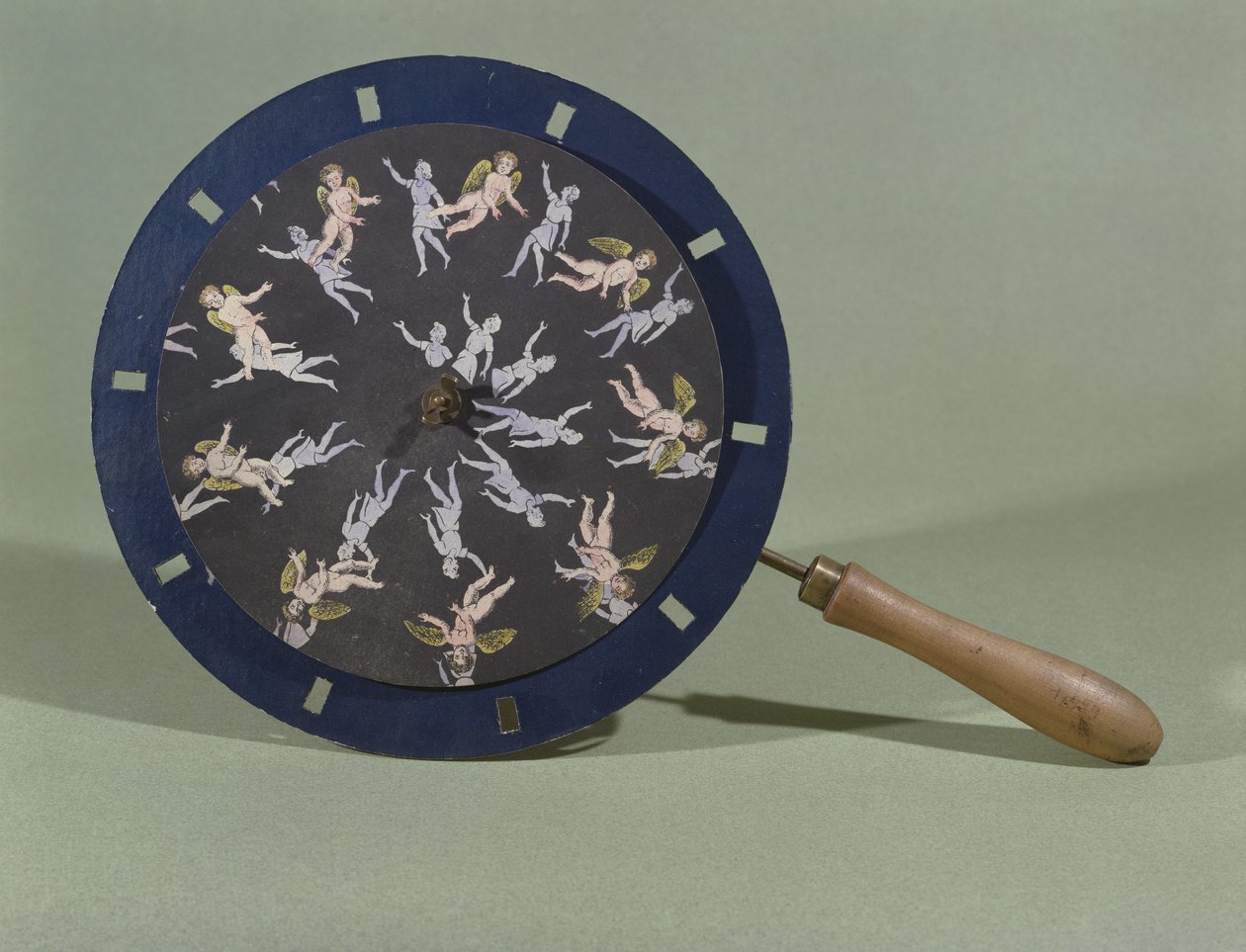 Phenakisticope s designovou kartou cherubína, 1835 od Charles Chevalier