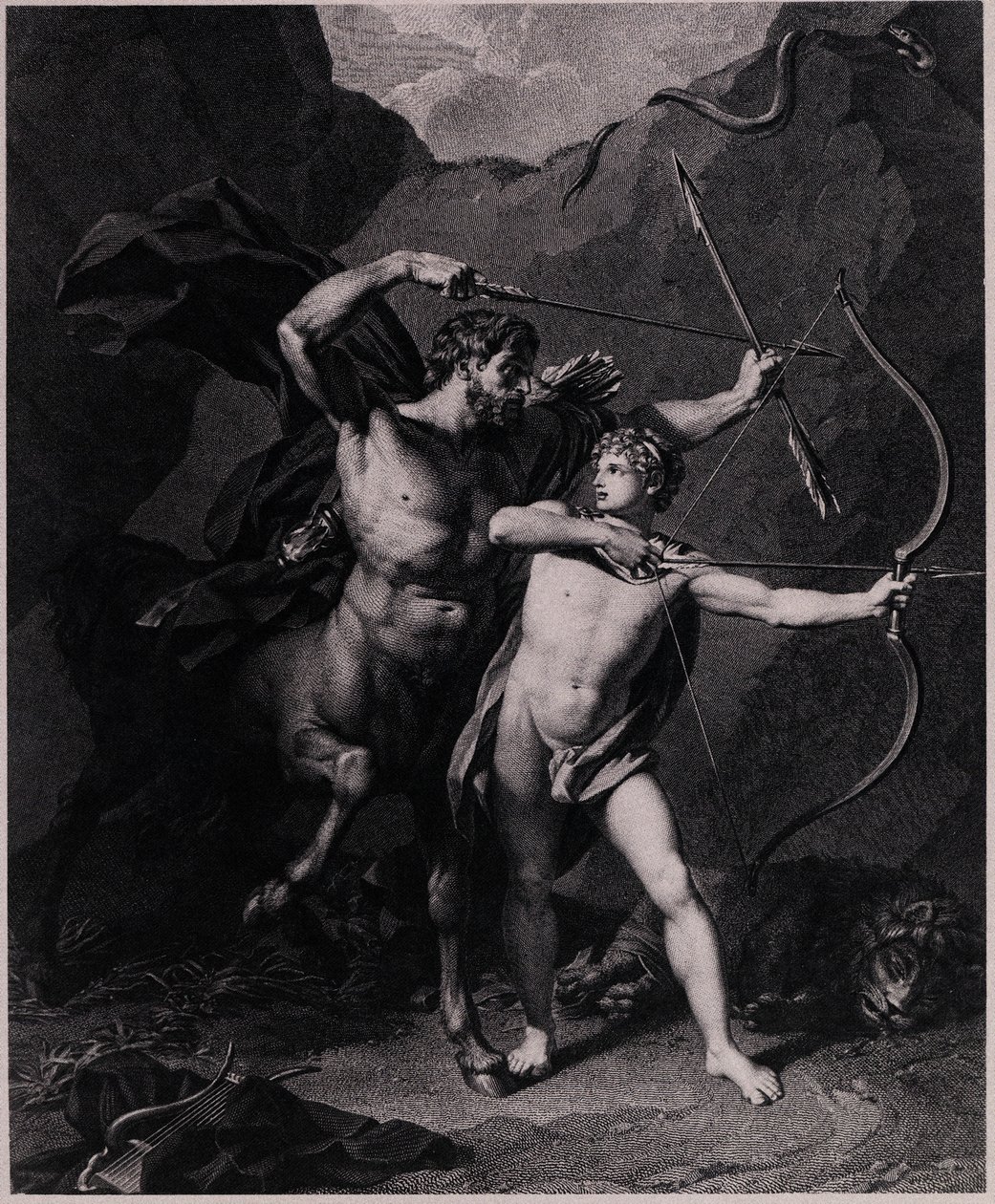 Vzdělání Achilla, 1794 od Charles Clément Bervic