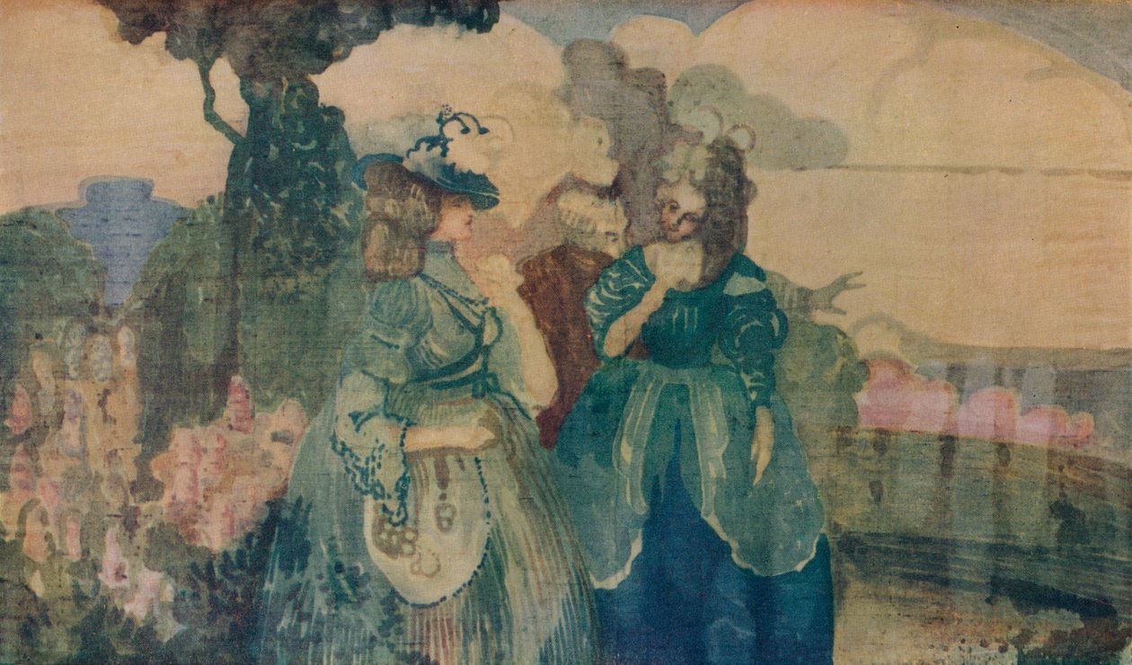 V modré zemi nebo Colloque Sentimentale, c1895 od Charles Edward Conder