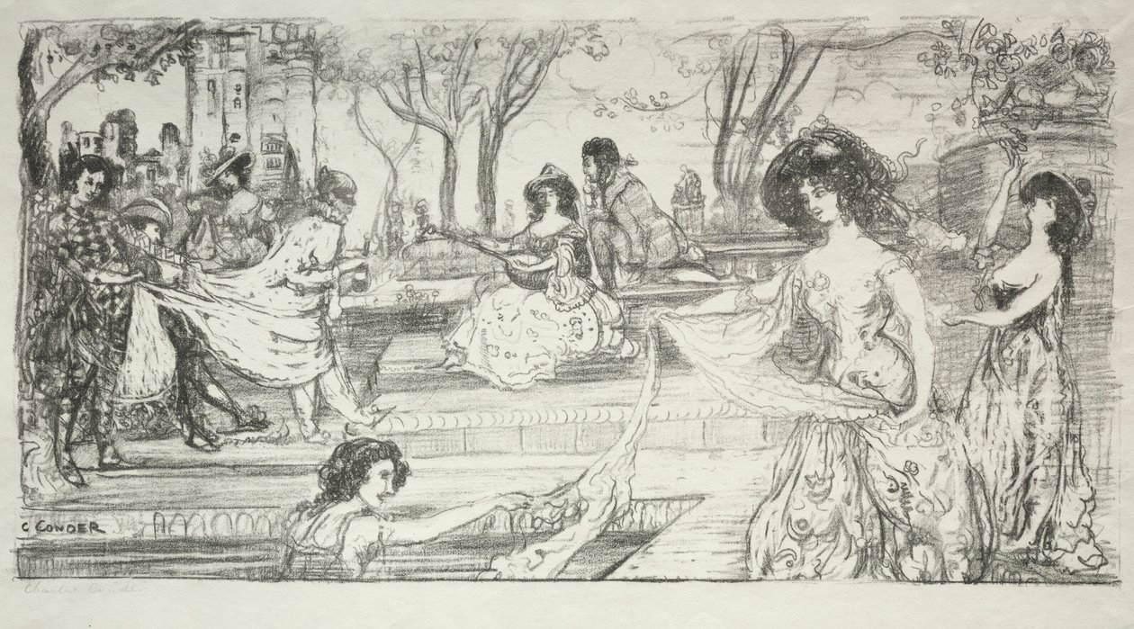 Kytarista. od Charles Edward Conder