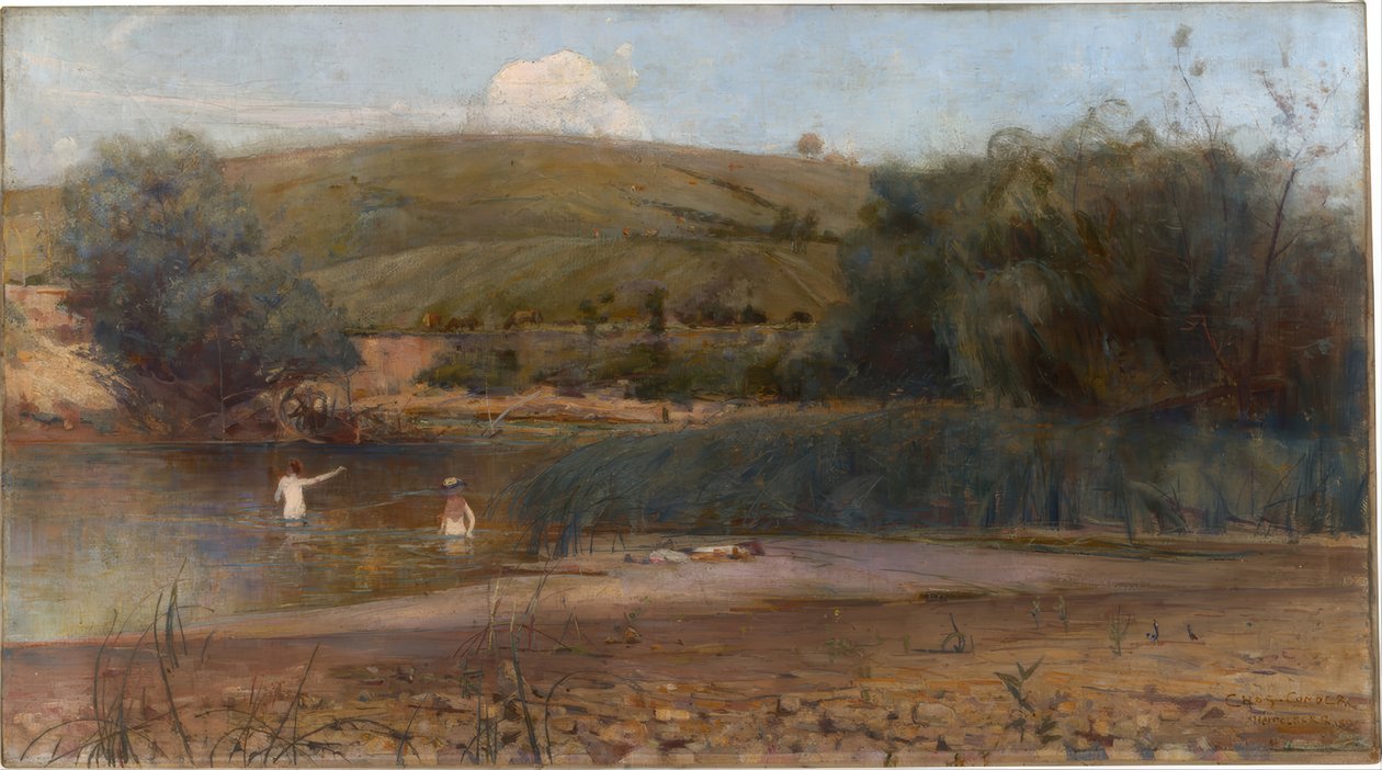 Yarra, Heidelberg od Charles Edward Conder