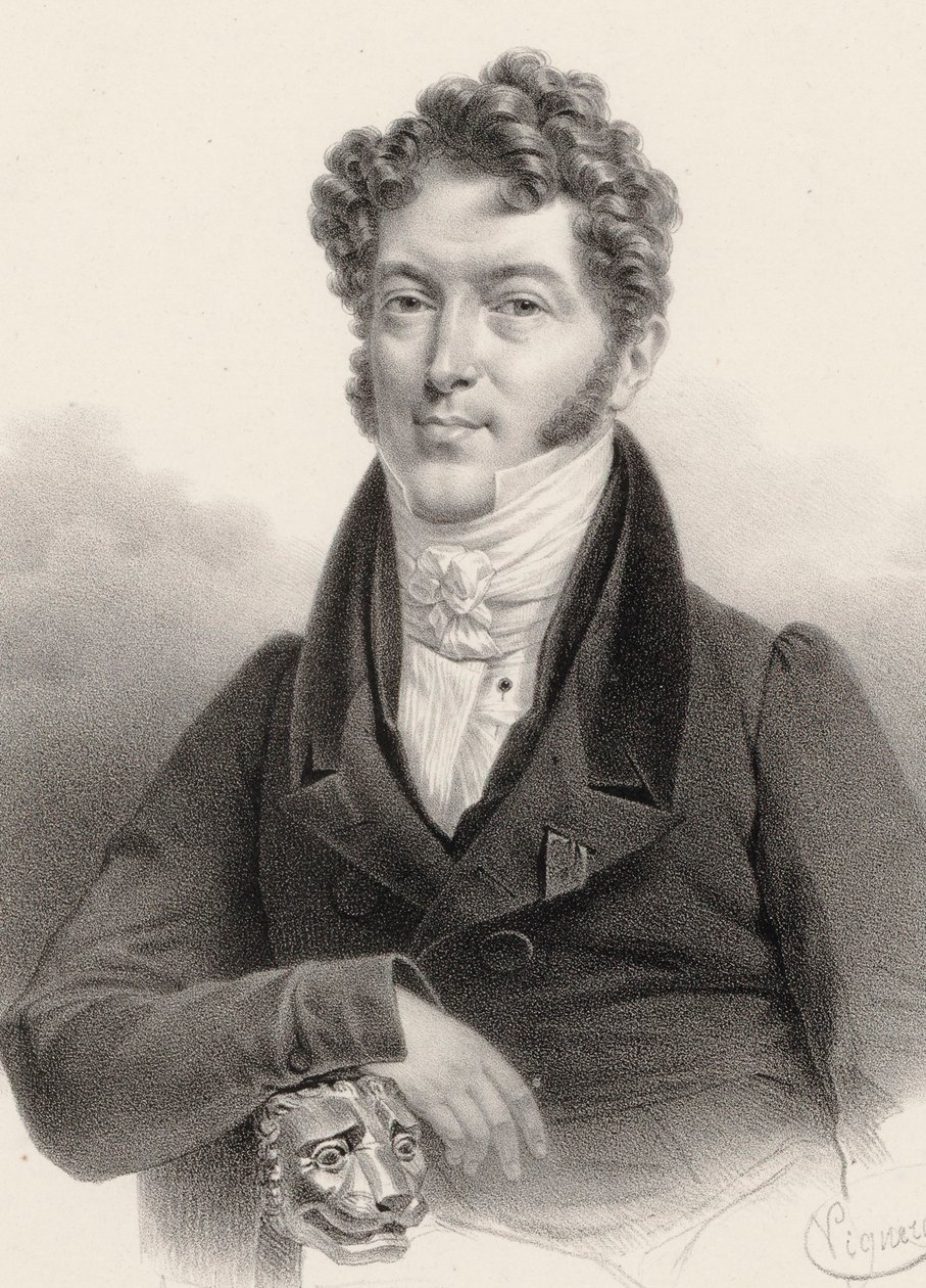 Portrét houslisty a skladatele Charlese Philippe Lafonta 1781-1839. od Charles Constans