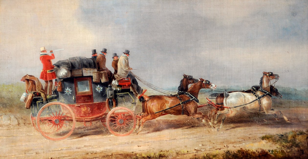 Královská pošta v Hullu a Londýně, asi 1835 (olej na plátně) od Charles Cooper Henderson