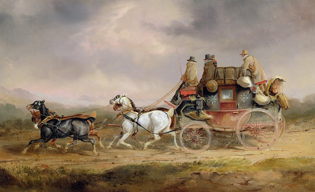 Poštovní trenéři na cestě: Královská pošta Louth-London postupuje rychlostí od Charles Cooper Henderson
