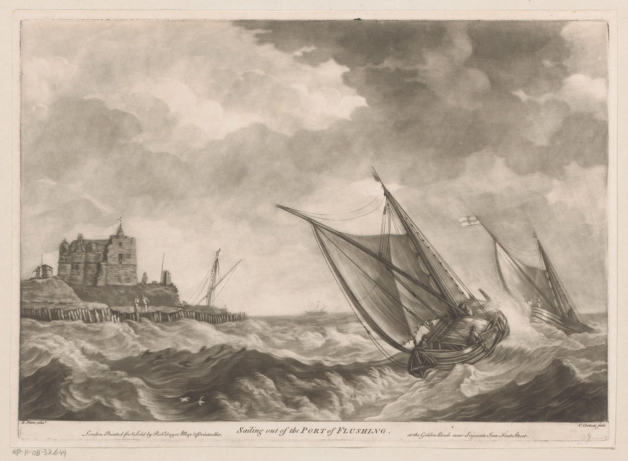 Plachetnice vyplouvají z přístavu Vlissingen Plavba z Port of Flushing (název na objektu) od Charles Corbutt