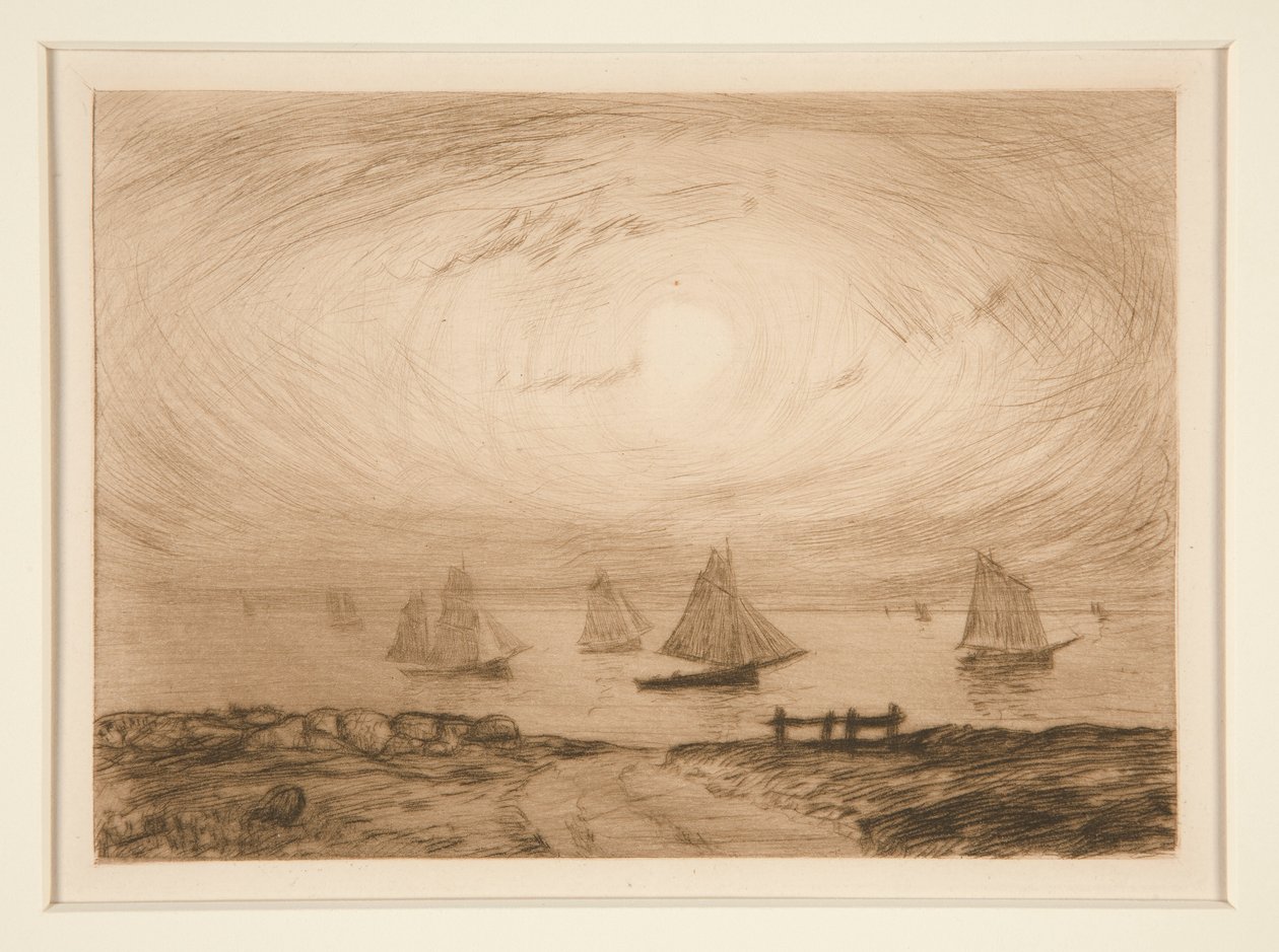 Barques au clair de lune (Lodě v měsíčním světle) od Charles Cottet