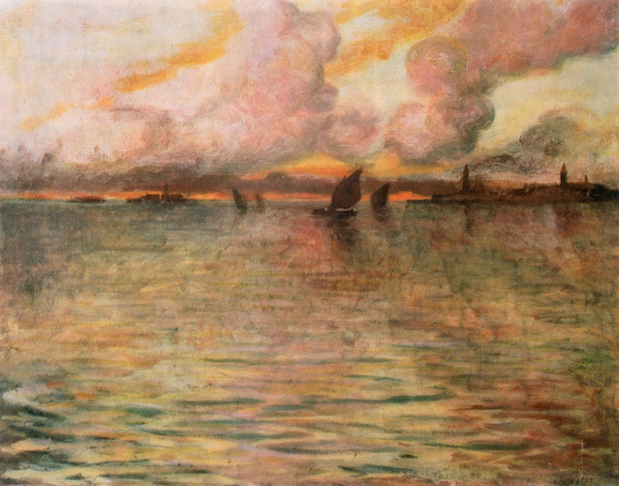 Přímořská krajina s výhledem do dálky na Benátky, 1896 od Charles Cottet