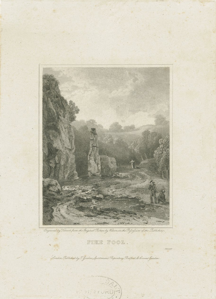 Dovedale - [Charles] Cotton Fishing House: rytina a [?19. století] (tisk) od Charles Cotton