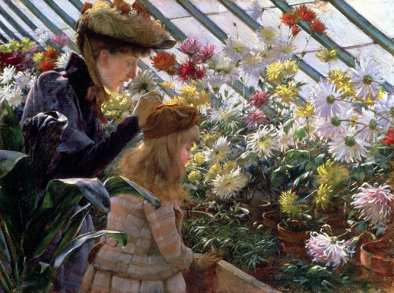 Chryzantémy od Charles Courtney Curran