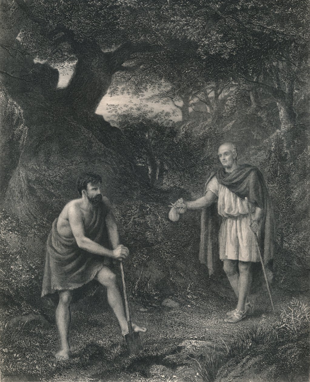 Timon a Flavius Timon z Athén, c1870 od Charles Cousen