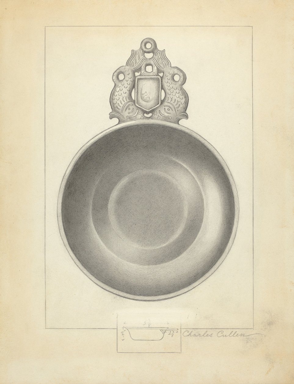 Cínový Porringer od Charles Cullen