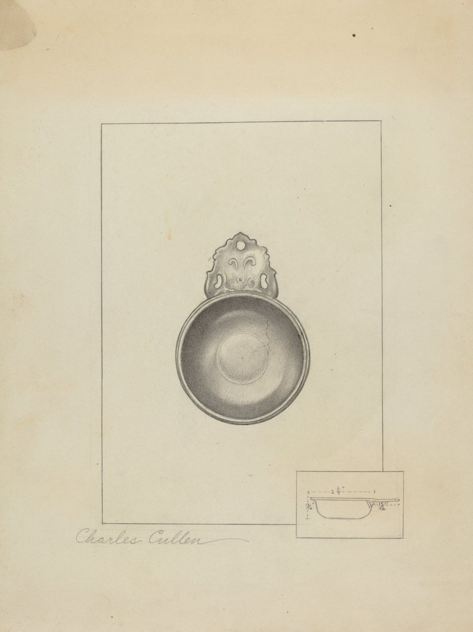 Cínový Porringer od Charles Cullen