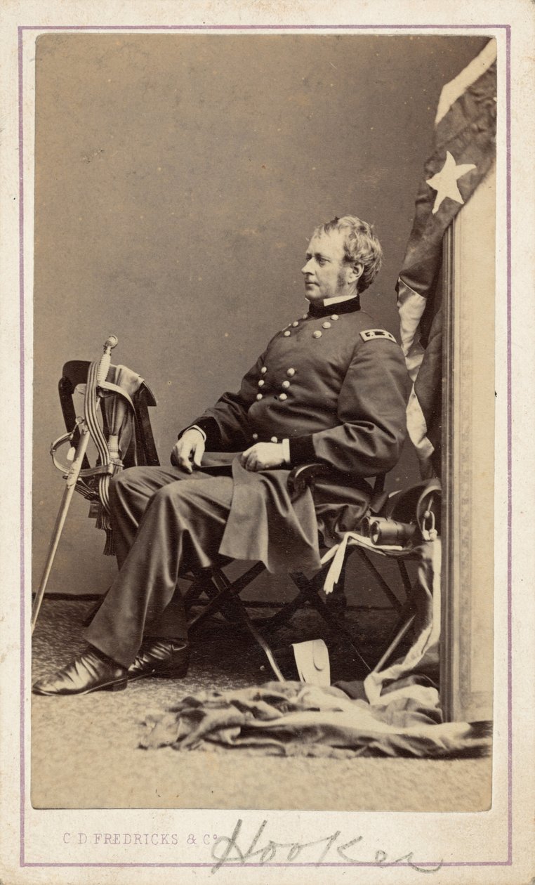 Generál Joseph Hooker,c. 1865 (foto) od Charles D. Fredricks
