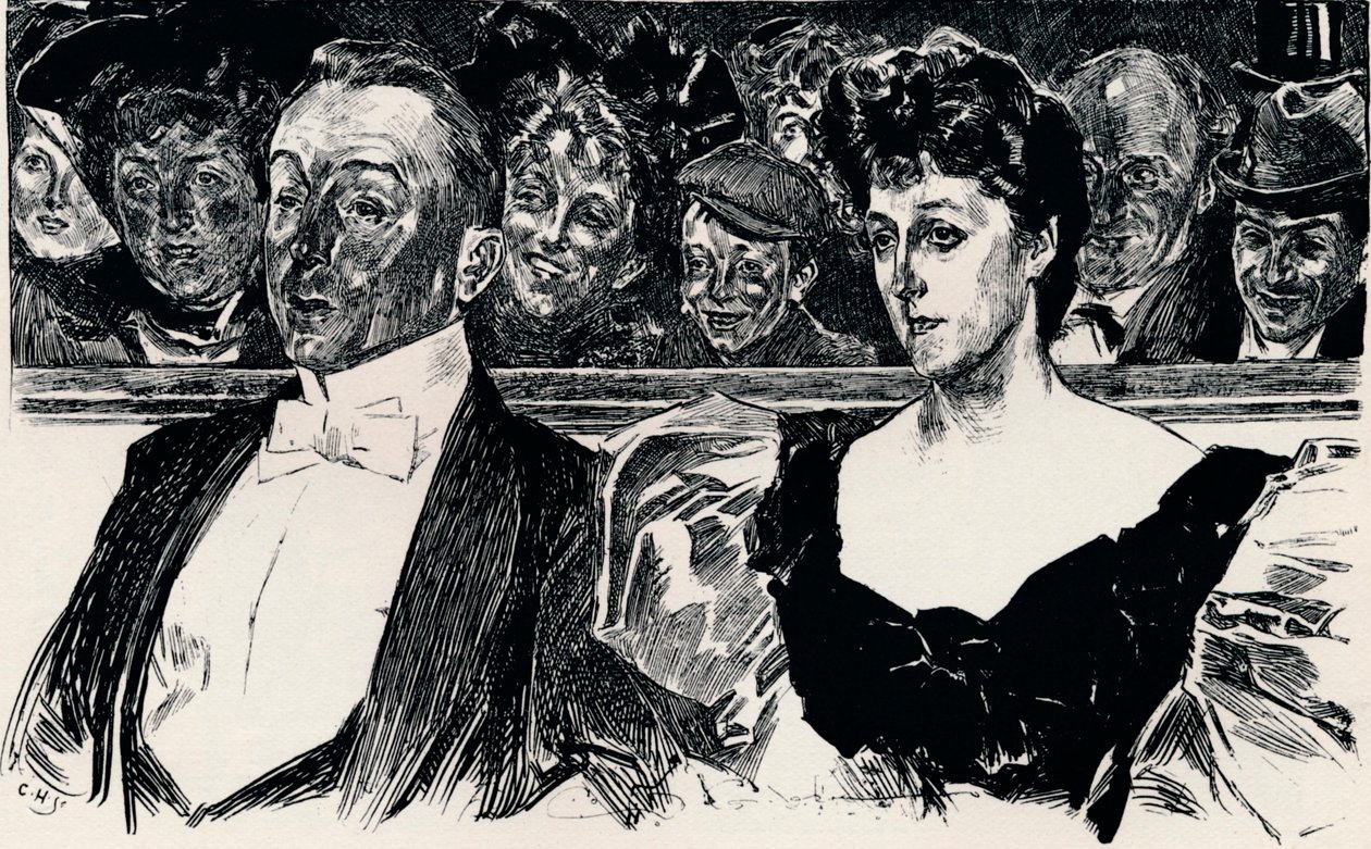 V divadle, c1876-1898, 1898 od Charles Dana Gibson