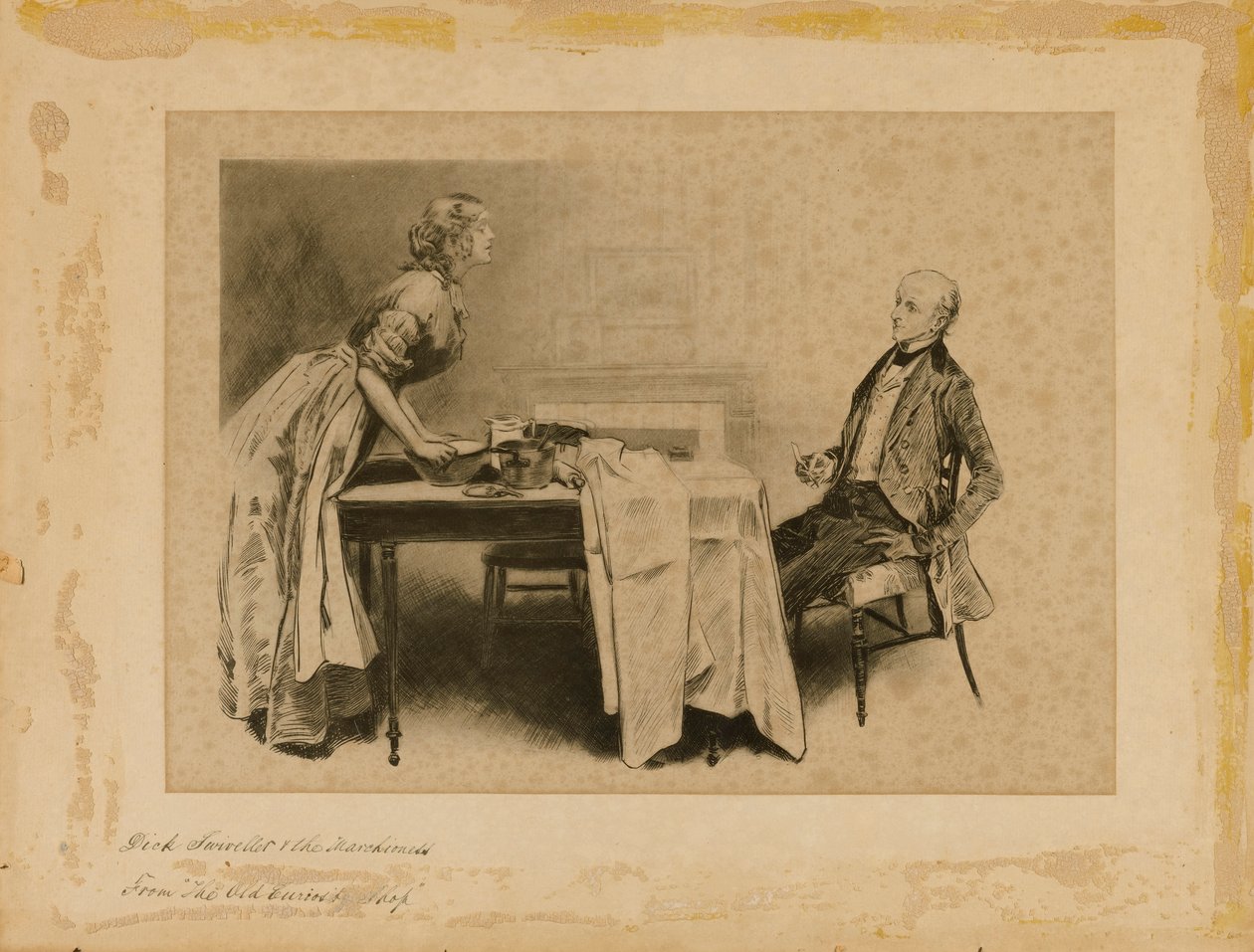 Dick Swiveller a Marchioness, z knihy "The Old Curiosity Shop" (Obchod se starožitnostmi) od Charles Dana Gibson