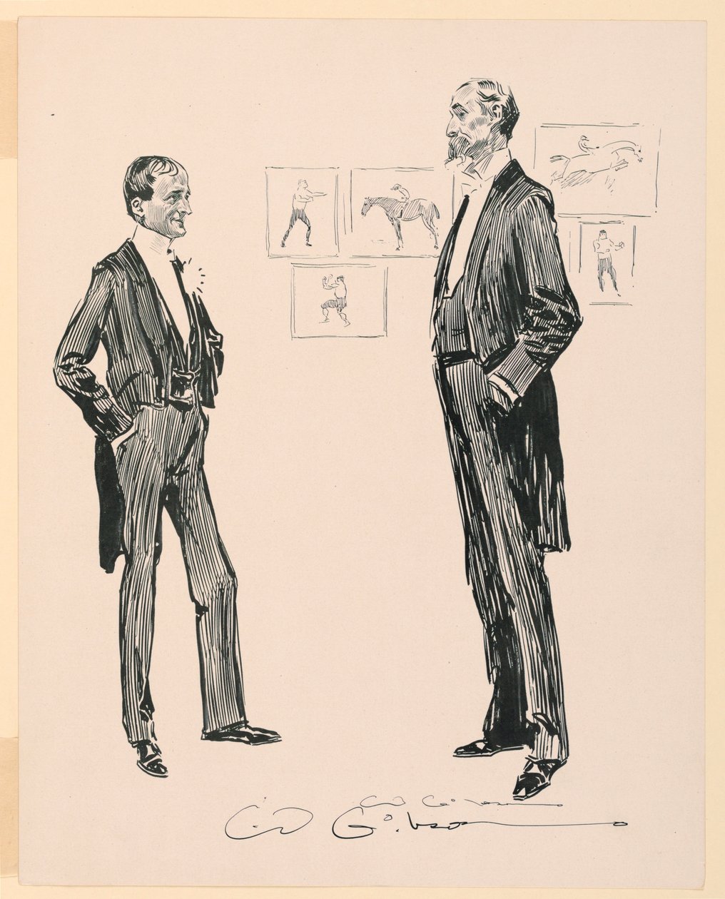 Hraji poker se starým mužem od Charles Dana Gibson