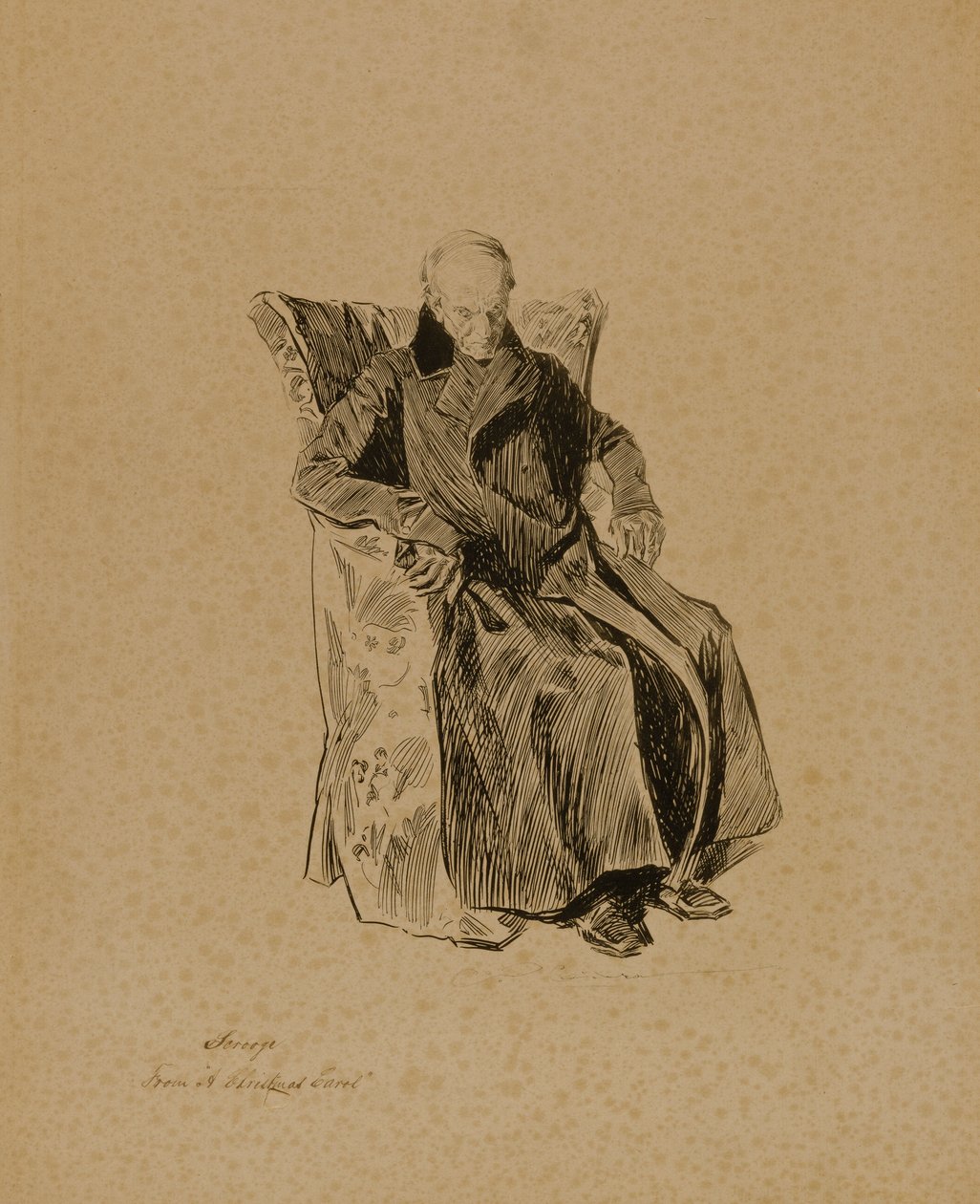 Scrooge z knihy "Vánoční koleda" od Charles Dana Gibson