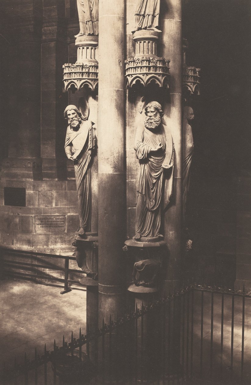 Sloup andělů, katedrála ve Štrasburku,c. 1858 (foto) od Charles David Winter