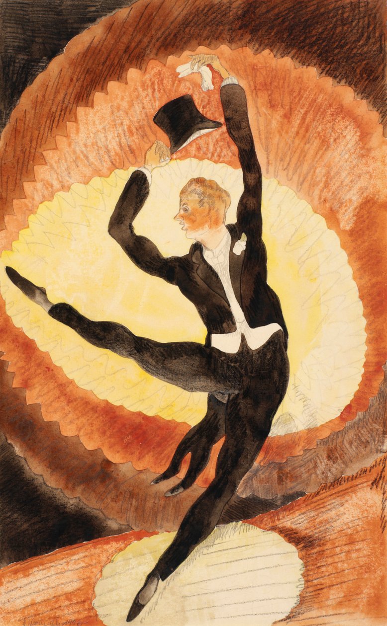 In Vaudeville: Akrobatický tanečník s cylindrem od Charles Demuth