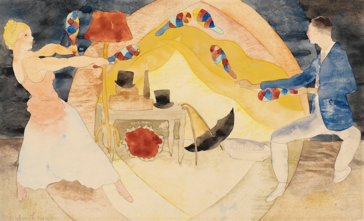 Žongléři s indickými kužely od Charles Demuth