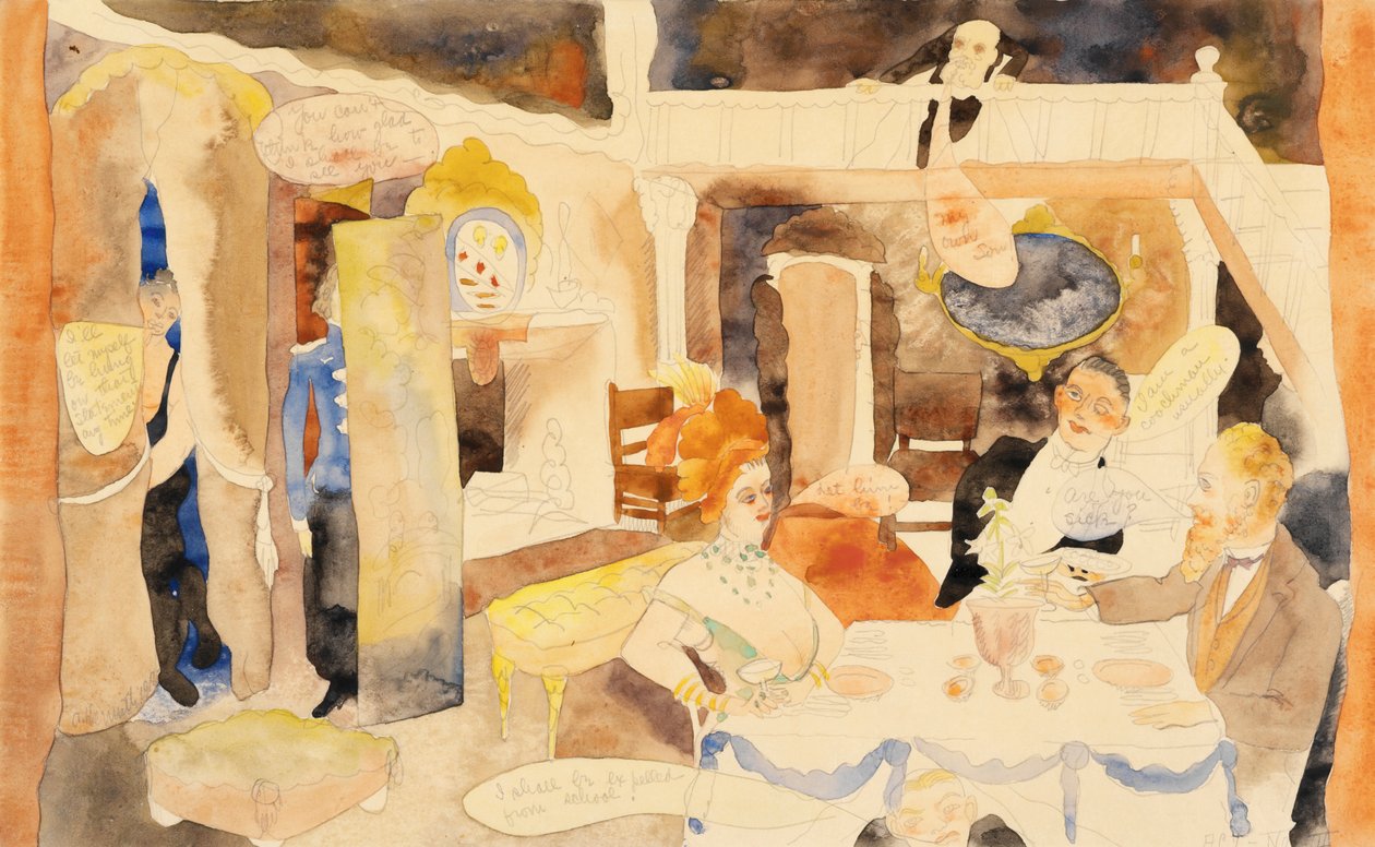 Lulu a Alva Schön na obědě od Charles Demuth