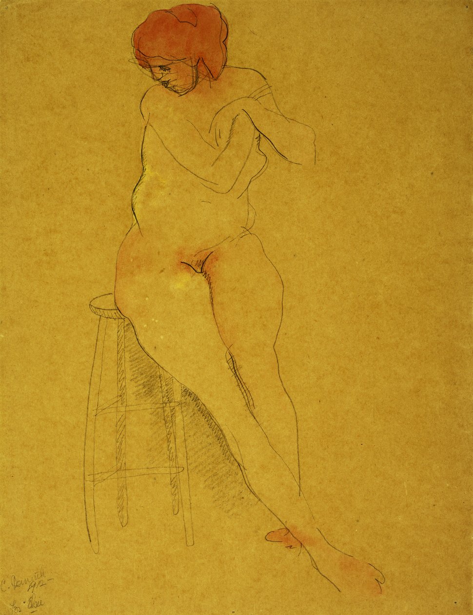 Sedící nahá od Charles Demuth