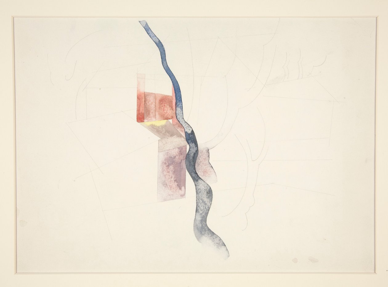 Stromová abstrakce (pravděpodobně studie pro Red Chimneys, 1918?) od Charles Demuth