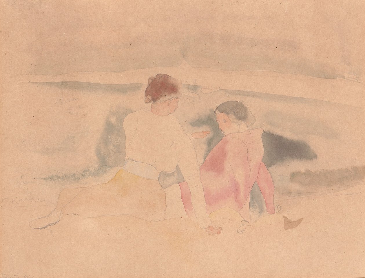 Bez názvu (Dvě ženy a lodě) od Charles Demuth