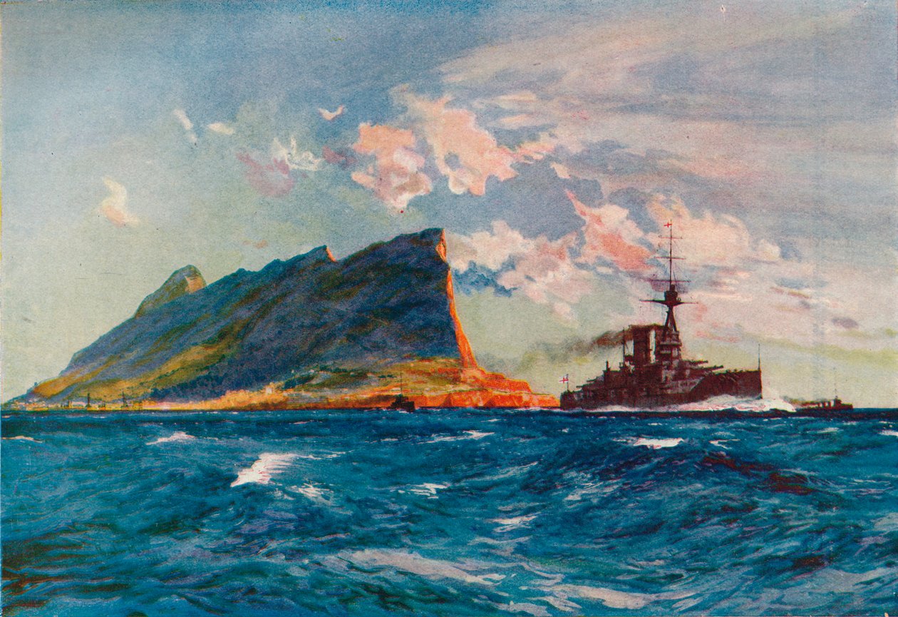 Královna Alžběta u Gibraltaru, c1918 1919 od Charles Dixon