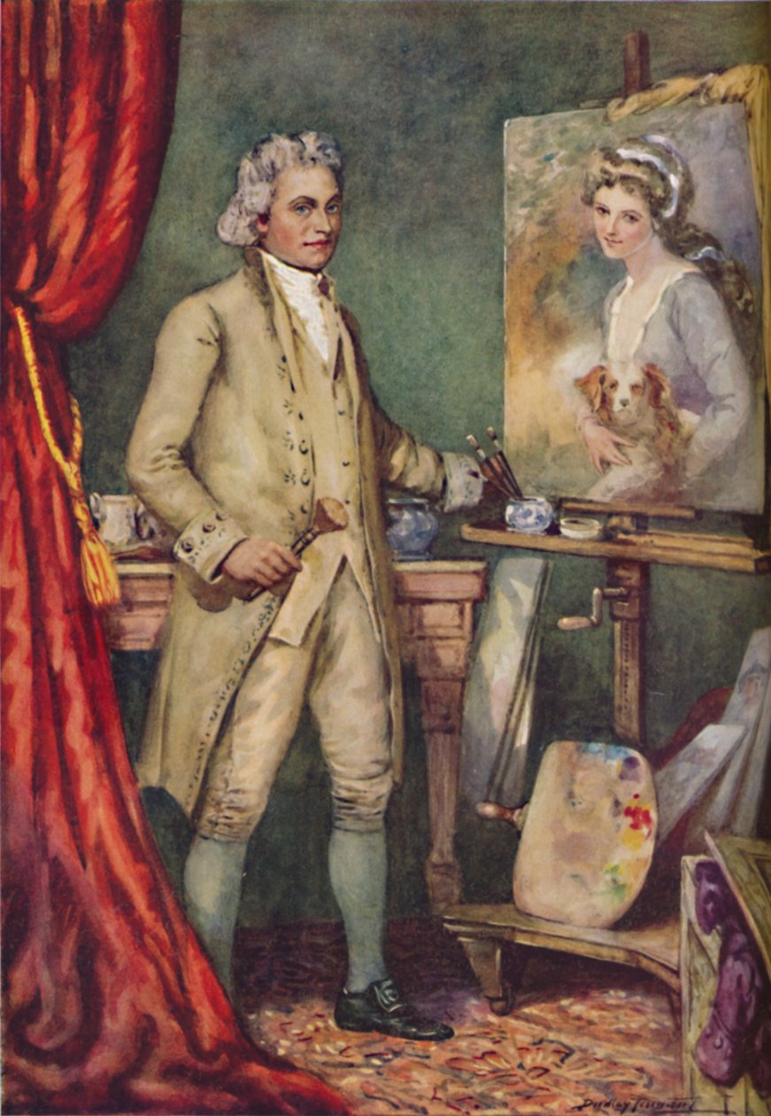 George Romney - Při práci na obrázku své oblíbené modelky, c1925 od Charles Dudley Tennant