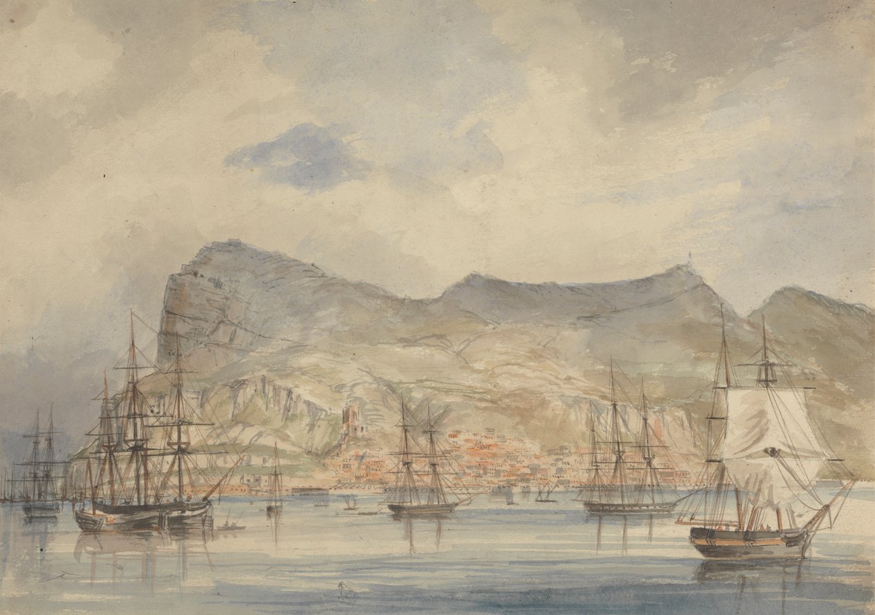 Pohled na Gibraltar od Charles Dyce