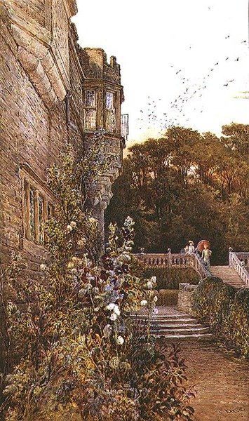 Na terase, Haddon Hall (akvarel) od Charles Earle