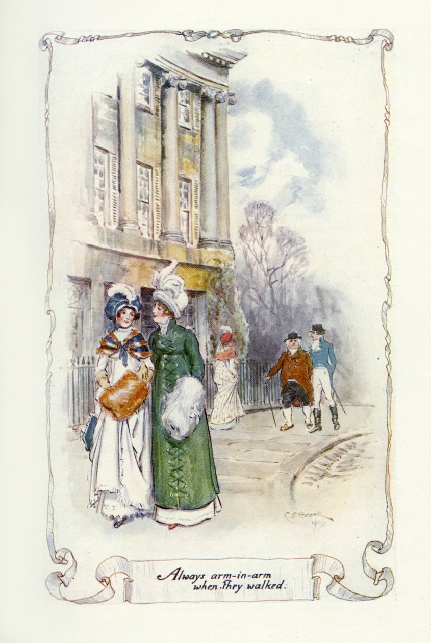 Vždy paže v ruce, když šli, 1907 (ilustrace) od Charles Edmund Brock
