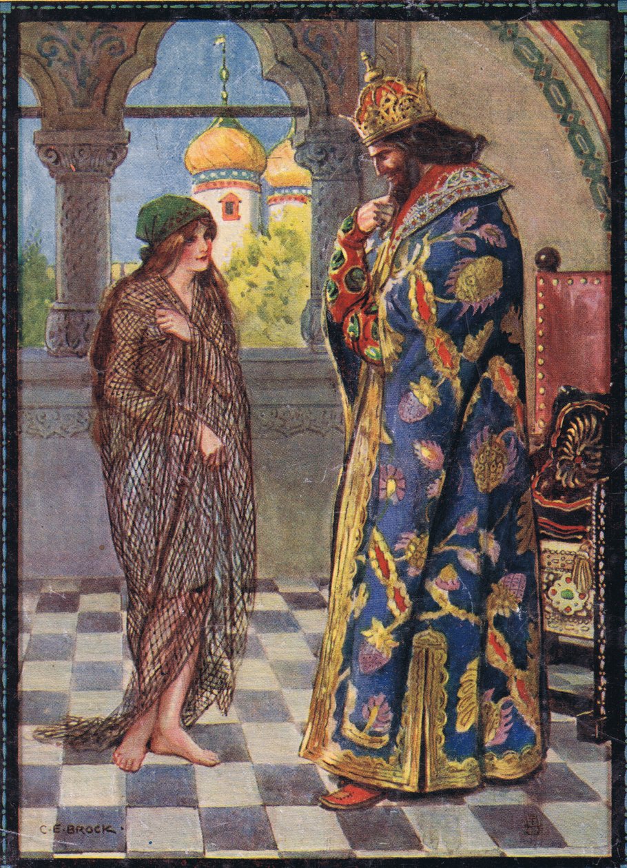 Ilustrace na obálce z Dětských příběhů z rumunských legend od Mosese Gastera (1856-1939) 1921 od Charles Edmund Brock