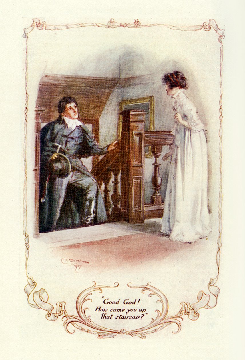 Dobrý Bůh! Jak jsi přišel na to schodiště? 1907 (ilustrace) od Charles Edmund Brock