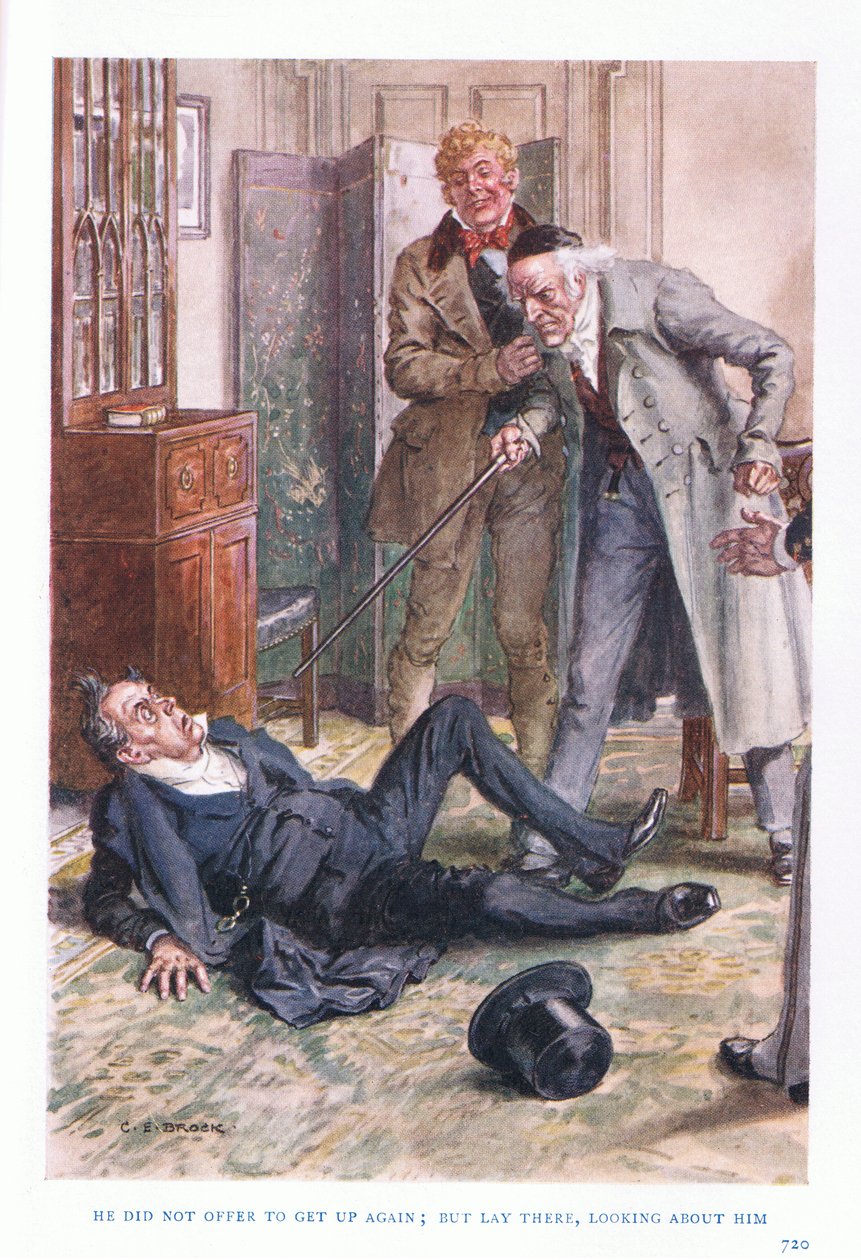 Nenabídl se, že znovu vstane, ale ležel a rozhlížel se kolem sebe od Charles Edmund Brock