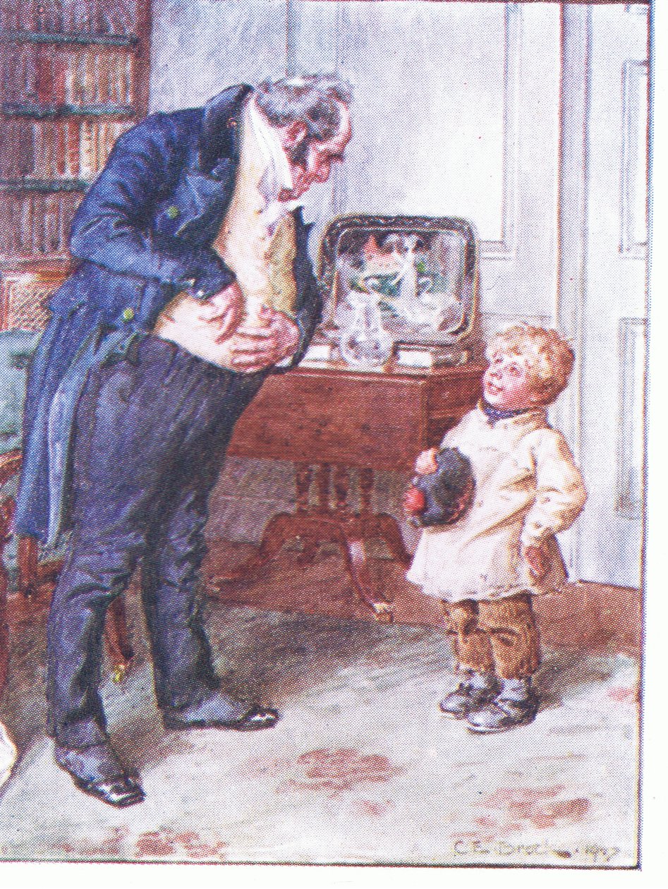 Jaké jsou vaše sklony k šestipencům, ilustrace z předpisu Dr Marigold, 1910 od Charles Edmund Brock